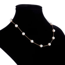 Load image into Gallery viewer, Pearl Necklace Top Quality Anti-Allergy - Gold Color Statement Necklace Chain - Jewels of Artemis