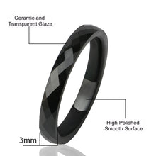 Load image into Gallery viewer, Light Black/White Ceramic Rings - Jewels of Artemis