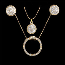 Load image into Gallery viewer, Austrian Crystal Rhinestone Classic Hollow necklace pendant earrings - Jewels of Artemis