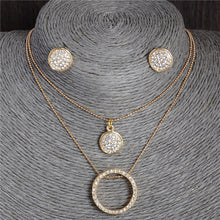 Load image into Gallery viewer, Austrian Crystal Rhinestone Classic Hollow necklace pendant earrings - Jewels of Artemis