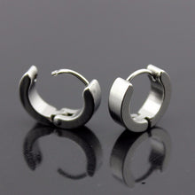 Load image into Gallery viewer, Black Stainless Steel Piercing Round Earrings - Jewels of Artemis