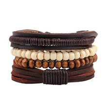 Load image into Gallery viewer, 4pcs 1 Set Punk Genuine Wrap Leather Bracelets - Jewels of Artemis
