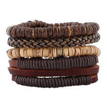 Load image into Gallery viewer, 4pcs 1 Set Punk Genuine Wrap Leather Bracelets - Jewels of Artemis