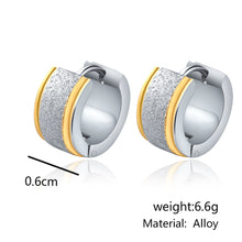 Load image into Gallery viewer, 6 Style Men Earrings New Fashion Cool Gold/Silver/Black Stainless Steel Round Stud Earrings - Jewels of Artemis
