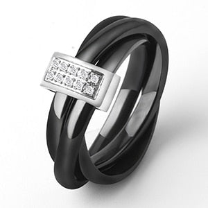 Three In One Ceramic Rings Stainless Steel - Jewels of Artemis