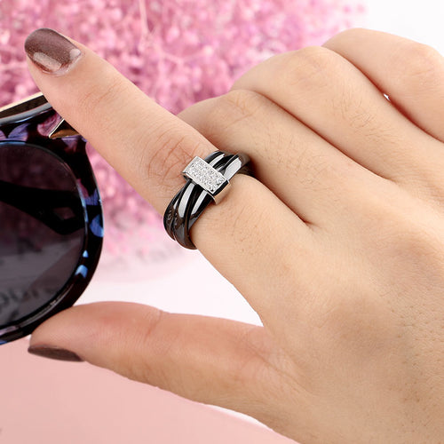 Three In One Ceramic Rings Stainless Steel - Jewels of Artemis