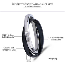 Load image into Gallery viewer, New Double Cross Ceramic Rings - Jewels of Artemis