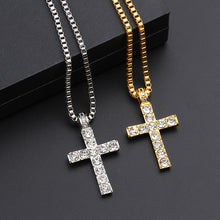 Load image into Gallery viewer, Alloy Gold Color Cross Pendant Necklace Religious - Jewels of Artemis