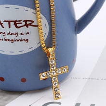 Load image into Gallery viewer, Alloy Gold Color Cross Pendant Necklace Religious - Jewels of Artemis