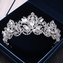 Load image into Gallery viewer, Baroque Luxury Crystal AB Bridal Crown Tiaras Light Gold Diadem Tiaras - Jewels of Artemis