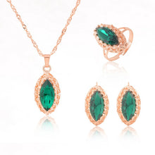 Load image into Gallery viewer, African bridal gold color necklace earrings ring set - Jewels of Artemis