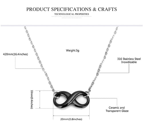 Simple Ceramic Infinity Necklace - Jewels of Artemis
