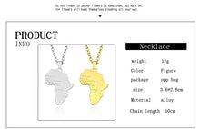 Load image into Gallery viewer, Map of Africa Necklaces Pendants Gold Silver Globe World Map - Jewels of Artemis