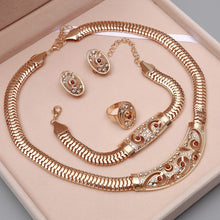 Load image into Gallery viewer, Dubai Gold Jewelry Sets African Beads Crystal Bridal Jewellery Set - Jewels of Artemis