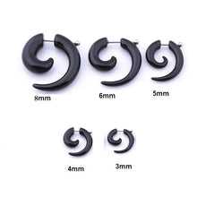 Load image into Gallery viewer, Spiral ear taper snail ear expanders piercing - Jewels of Artemis