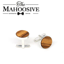 Load image into Gallery viewer, Wooden Luxury shirt cufflinks - cuff button - Jewels of Artemis