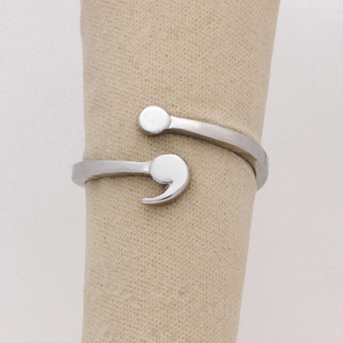 Semicolon Ring Adjustable - Jewels of Artemis