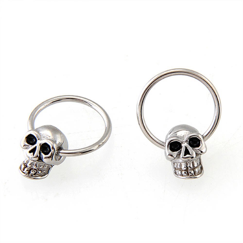 Rock Style Stainless Steel Skeleton Shape Stud Earrings - Jewels of Artemis