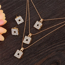Load image into Gallery viewer, New Yellow Gold Women&#39;s Jewelry Sets Dubai African Chain Multilayer Pendant Necklace Drop Earrings Set - Jewels of Artemis