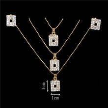 Load image into Gallery viewer, New Yellow Gold Women&#39;s Jewelry Sets Dubai African Chain Multilayer Pendant Necklace Drop Earrings Set - Jewels of Artemis