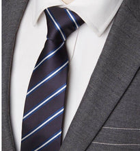 Load image into Gallery viewer, Luxury Mens Fashion flower Skinny Stripe 7cm Neckties Gravata Jacquard Tie - Jewels of Artemis