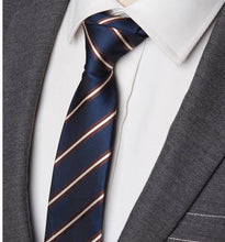 Load image into Gallery viewer, Luxury Mens Fashion flower Skinny Stripe 7cm Neckties Gravata Jacquard Tie - Jewels of Artemis