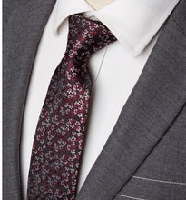 Load image into Gallery viewer, Luxury Mens Fashion flower Skinny Stripe 7cm Neckties Gravata Jacquard Tie - Jewels of Artemis