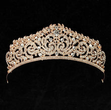 Load image into Gallery viewer, Baroque Luxury Crystal AB Bridal Crown Tiaras Light Gold Diadem Tiaras - Jewels of Artemis