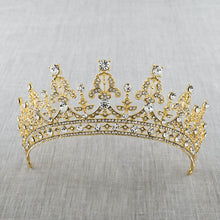 Load image into Gallery viewer, Baroque Luxury Crystal AB Bridal Crown Tiaras Light Gold Diadem Tiaras - Jewels of Artemis