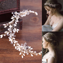 Load image into Gallery viewer, Silver bridal hair accessories Handmade Crystal Hair Jewelry - Jewels of Artemis