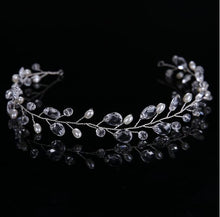 Load image into Gallery viewer, Silver bridal hair accessories Handmade Crystal Hair Jewelry - Jewels of Artemis