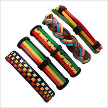 Load image into Gallery viewer, 3-6pcs/set Fashion Men Leather Bracelets Leather Rope Weave Bracelet Classic Wax Line Adjustable Hand Bracelet Male Jewelry - Jewels of Artemis
