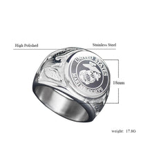 Load image into Gallery viewer, USA Military Ring United States MARINE CORPS US ARMY Men - Jewels of Artemis