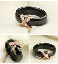 Load image into Gallery viewer, X Cross Ceramic Rings - Jewels of Artemis