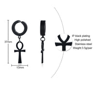 Load image into Gallery viewer, Eternal Cross Egypt Cleopatra Ankh Earrings - Jewels of Artemis