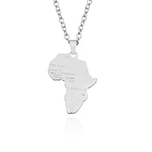 Load image into Gallery viewer, Map of Africa Necklaces Pendants Gold Silver Globe World Map - Jewels of Artemis