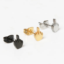 Load image into Gallery viewer, Rock Middle Finger Shape Stud Earrings - Jewels of Artemis