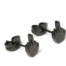 Load image into Gallery viewer, Rock Middle Finger Shape Stud Earrings - Jewels of Artemis