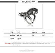 Load image into Gallery viewer, Gothic Punk Ring Men Retro Dragon Rabbit Snake Tiger Wolf Rings Skeleton Devil Evil Eye Pentagram Animal Male Ring Jewelry Anel - Jewels of Artemis