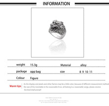 Load image into Gallery viewer, Gothic Punk Ring Men Retro Dragon Rabbit Snake Tiger Wolf Rings Skeleton Devil Evil Eye Pentagram Animal Male Ring Jewelry Anel - Jewels of Artemis