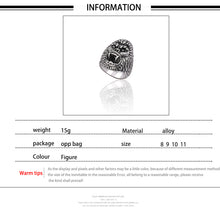 Load image into Gallery viewer, Gothic Punk Ring Men Retro Dragon Rabbit Snake Tiger Wolf Rings Skeleton Devil Evil Eye Pentagram Animal Male Ring Jewelry Anel - Jewels of Artemis