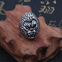 Load image into Gallery viewer, Gothic Punk Ring Men Retro Dragon Rabbit Snake Tiger Wolf Rings Skeleton Devil Evil Eye Pentagram Animal Male Ring Jewelry Anel - Jewels of Artemis