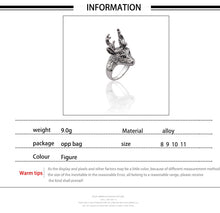 Load image into Gallery viewer, Gothic Punk Ring Men Retro Dragon Rabbit Snake Tiger Wolf Rings Skeleton Devil Evil Eye Pentagram Animal Male Ring Jewelry Anel - Jewels of Artemis