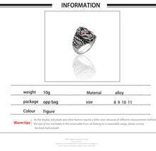 Load image into Gallery viewer, Gothic Punk Ring Men Retro Dragon Rabbit Snake Tiger Wolf Rings Skeleton Devil Evil Eye Pentagram Animal Male Ring Jewelry Anel - Jewels of Artemis