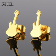 Load image into Gallery viewer, Rock Gold Guitar Earrings Stainless Steel Earrings - Jewels of Artemis