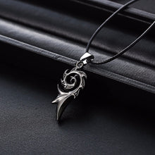 Load image into Gallery viewer, Punk Dragon Flame Titanium Stainless Steel Cool leather chain Pendant Necklace - Jewels of Artemis