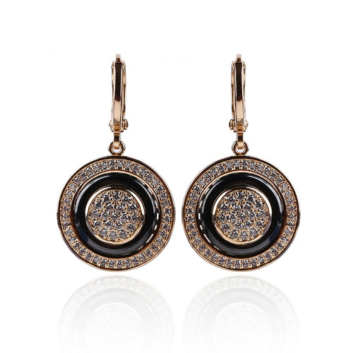 Rose Gold Round Earrings - Jewels of Artemis