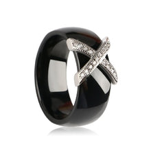 Load image into Gallery viewer, X Cross Ceramic Rings - Jewels of Artemis