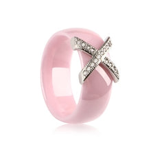 Load image into Gallery viewer, X Cross Ceramic Rings - Jewels of Artemis