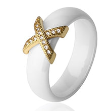 Load image into Gallery viewer, X Cross Ceramic Rings - Jewels of Artemis